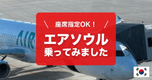 韓国のLCCエアソウルレビュー（搭乗記）
